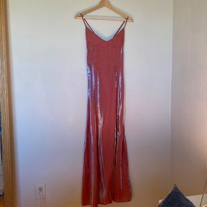 Forever 21 (size small) long pink/iridescent dress